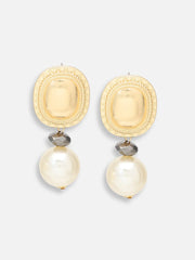 Gold Plated Party Designer Stone Drop Earring