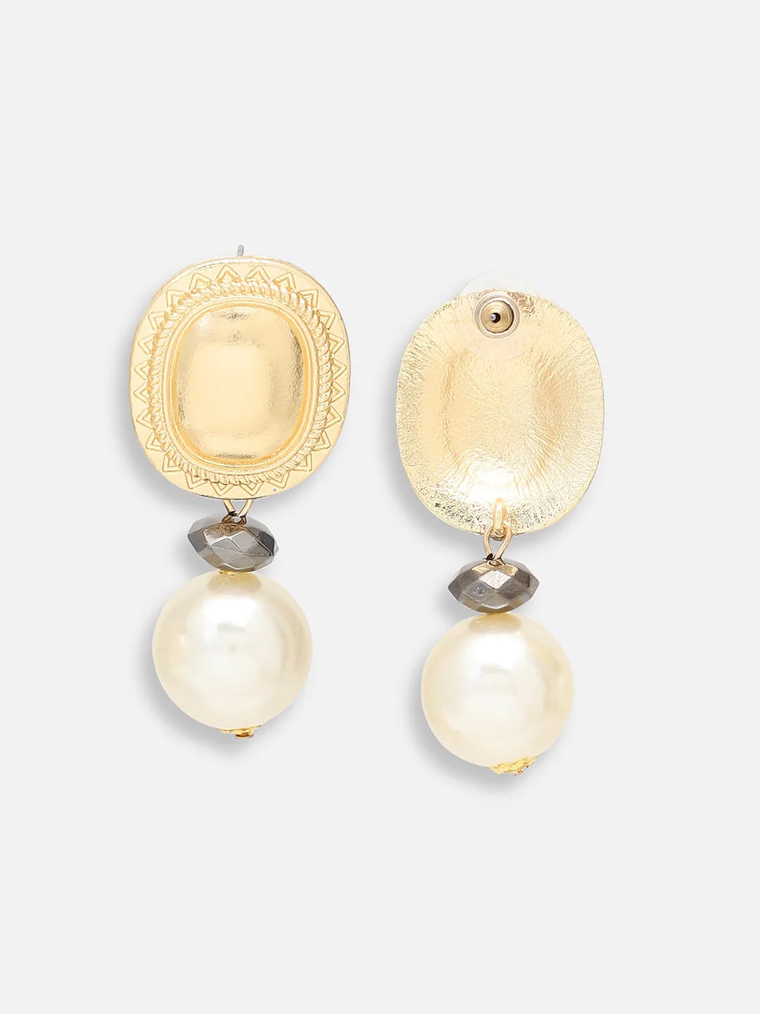 Gold Plated Party Designer Stone Drop Earring