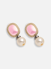 Gold Plated Party Designer Stone Drop Earring