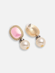 Gold Plated Party Designer Stone Drop Earring