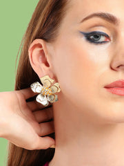 Gold Plated Party Designer Stone Stud