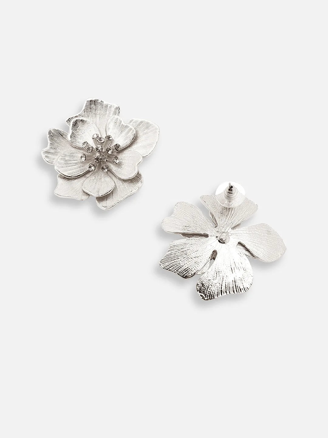 Silver Plated Party Designer Stone Stud