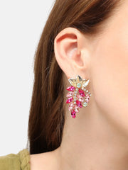 Gold Plated Party Designer Stone Drop Earring