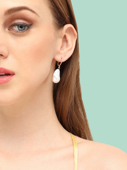 Gold Plated Party Pearls Drop Earring