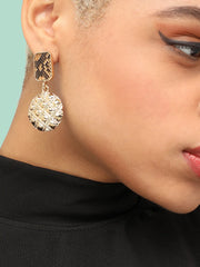 Gold Plated Party Designer Stone Drop Earring