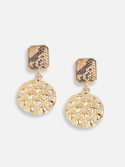 Gold Plated Party Designer Stone Drop Earring