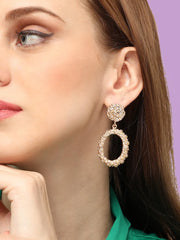 Gold Plated Party Designer Drop Earring