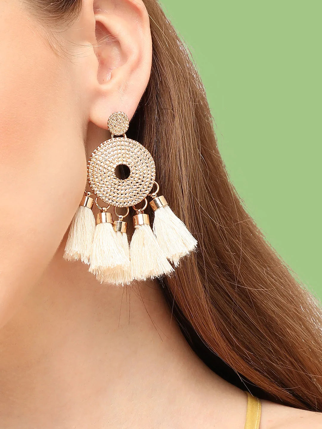 Gold Plated Party Designer Drop Earring