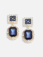 Gold Plated Party Designer Stone Drop Earring