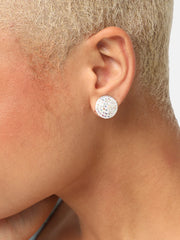 Silver Plated Party Designer Stone Stud