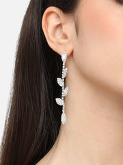 Silver Plated Designer Stone Party Drop Earring