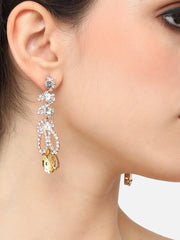 Gold Plated Designer Stone Party Drop Earring