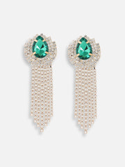 Gold Plated Designer Stone Party Drop Earring