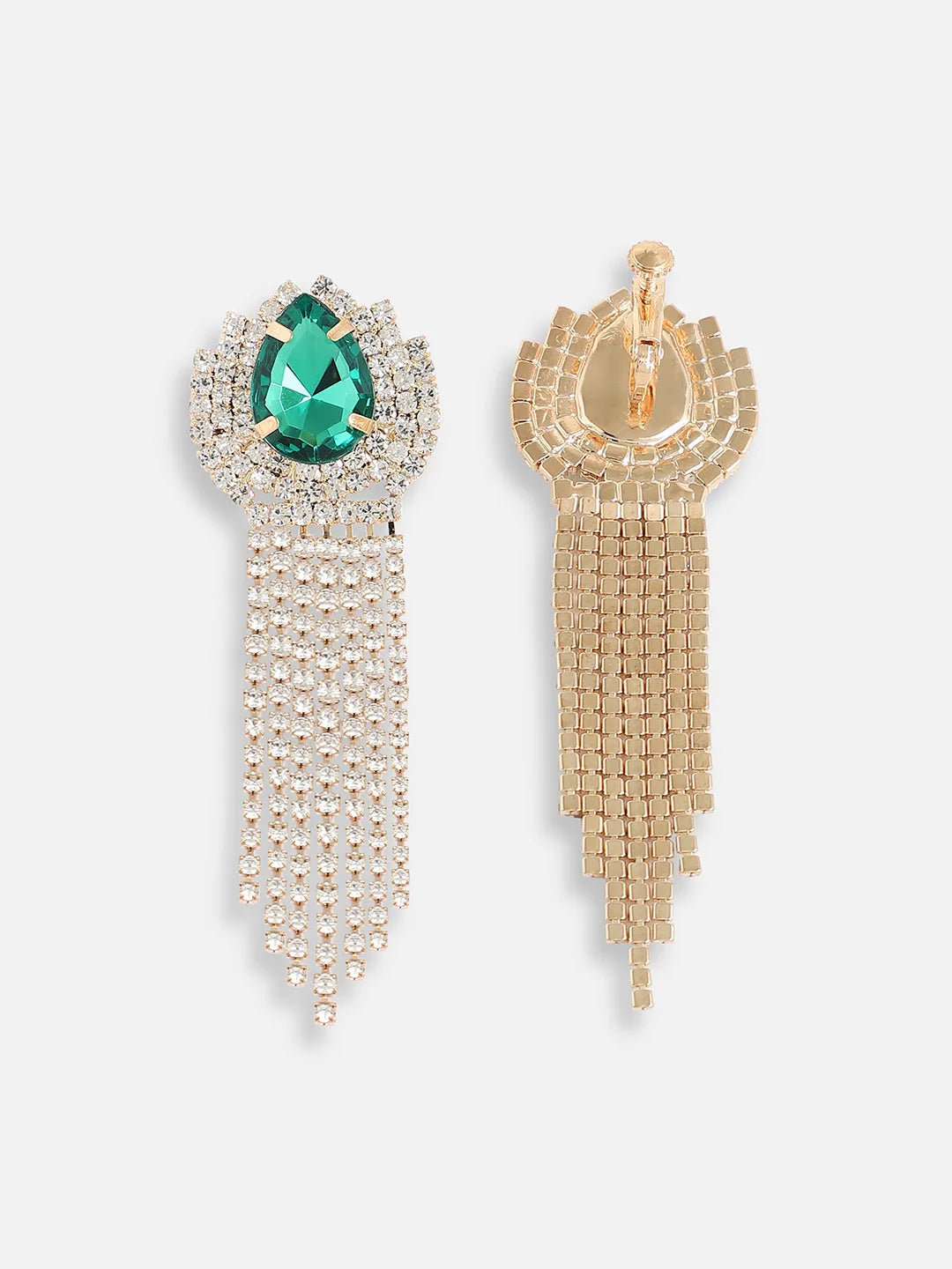 Gold Plated Designer Stone Party Drop Earring