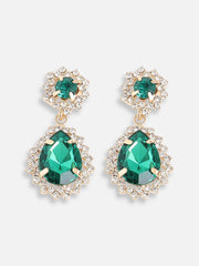 Gold Plated Designer Stone Party Drop Earring