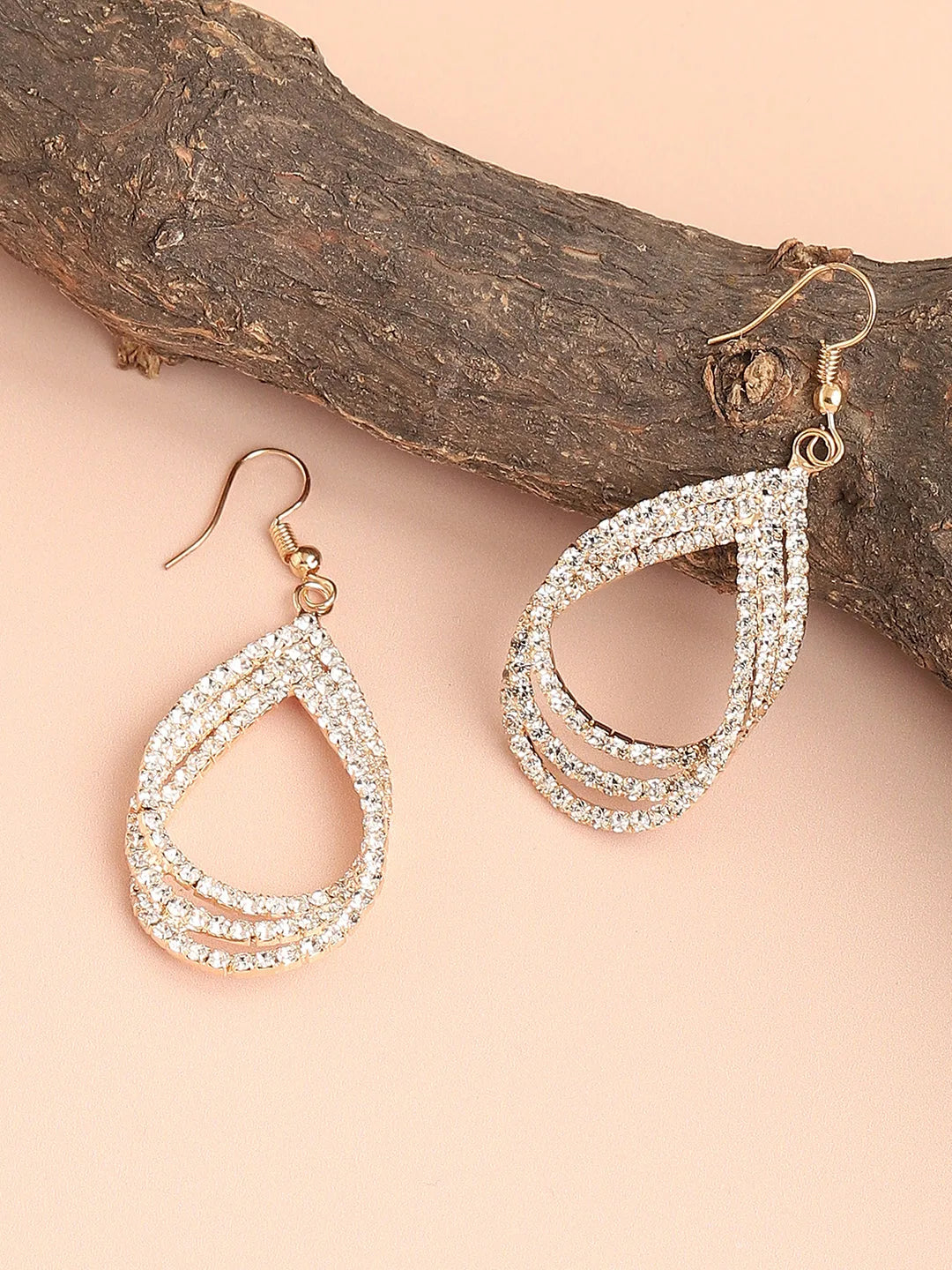 Gold Plated Designer Stone Party Drop Earring For Women