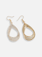 Gold Plated Designer Stone Party Drop Earring For Women