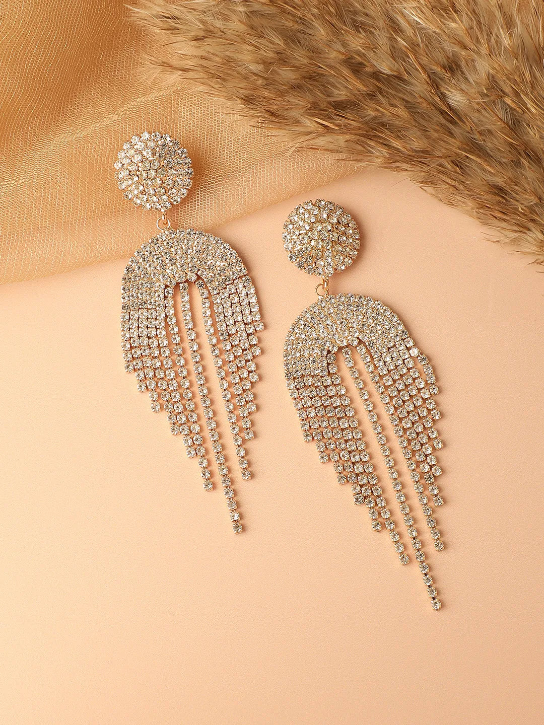 Silver Plated Designer Stone Party Drop Earring For Women