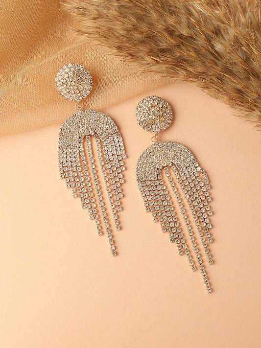 SOHI - Silver Plated Designer Stone Party Drop Earring For Women