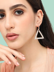 Silver Plated Designer Stone Party Drop Earring