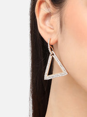 Silver Plated Designer Stone Party Drop Earring