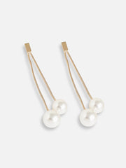 Gold Plated Pearls Party Drop Earring