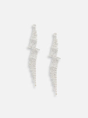 Silver Plated Designer Stone Party Drop Earring