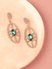 Gold Plated Designer Stone Party Drop Earring