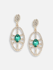 Gold Plated Designer Stone Party Drop Earring