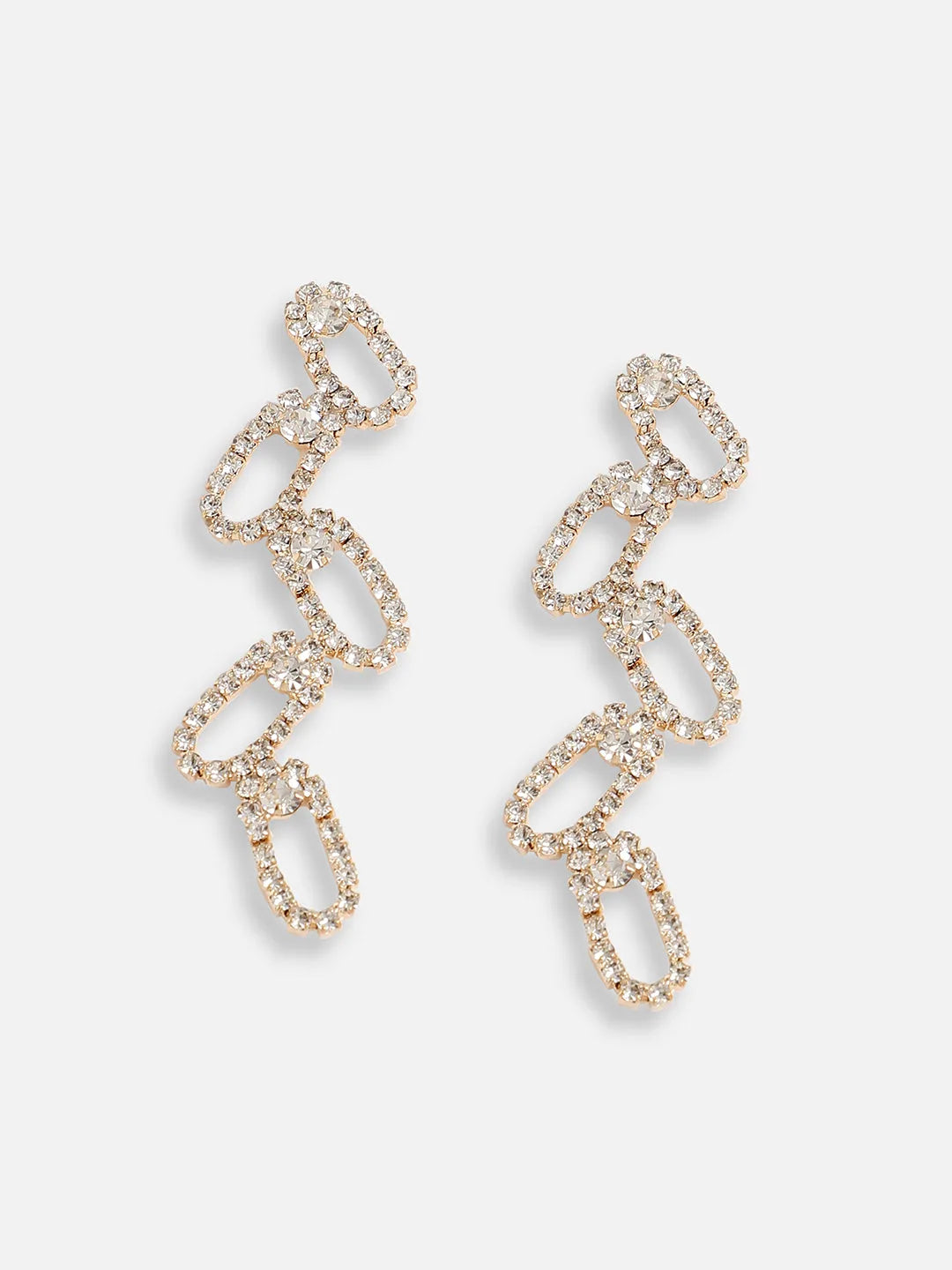 Silver Plated Designer Stone Party Drop Earring