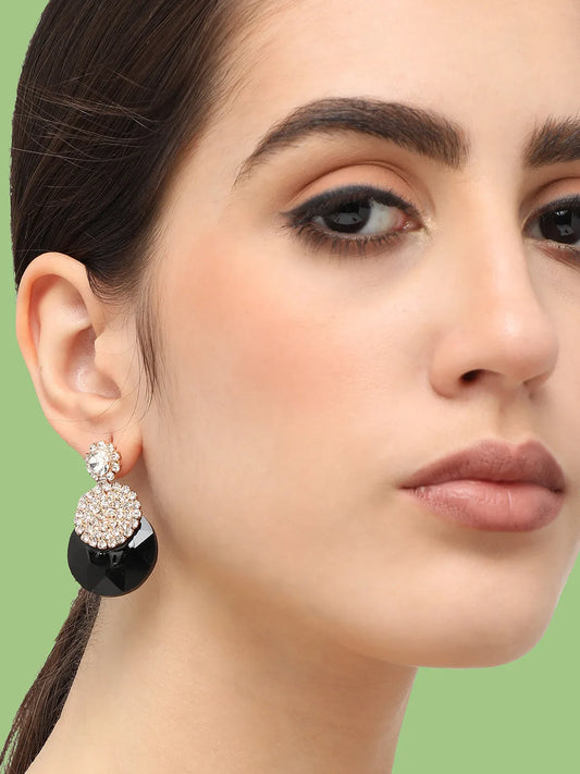 Gold Plated Designer Stone Party Drop Earring