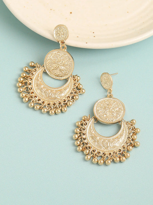 Gold Plated Designer Stone Party Drop Earring