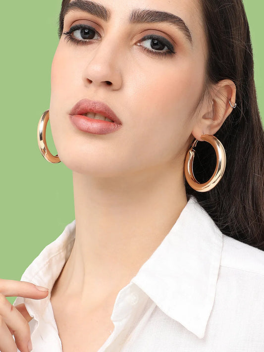 Gold Plated Designer Casual Hoop Earring