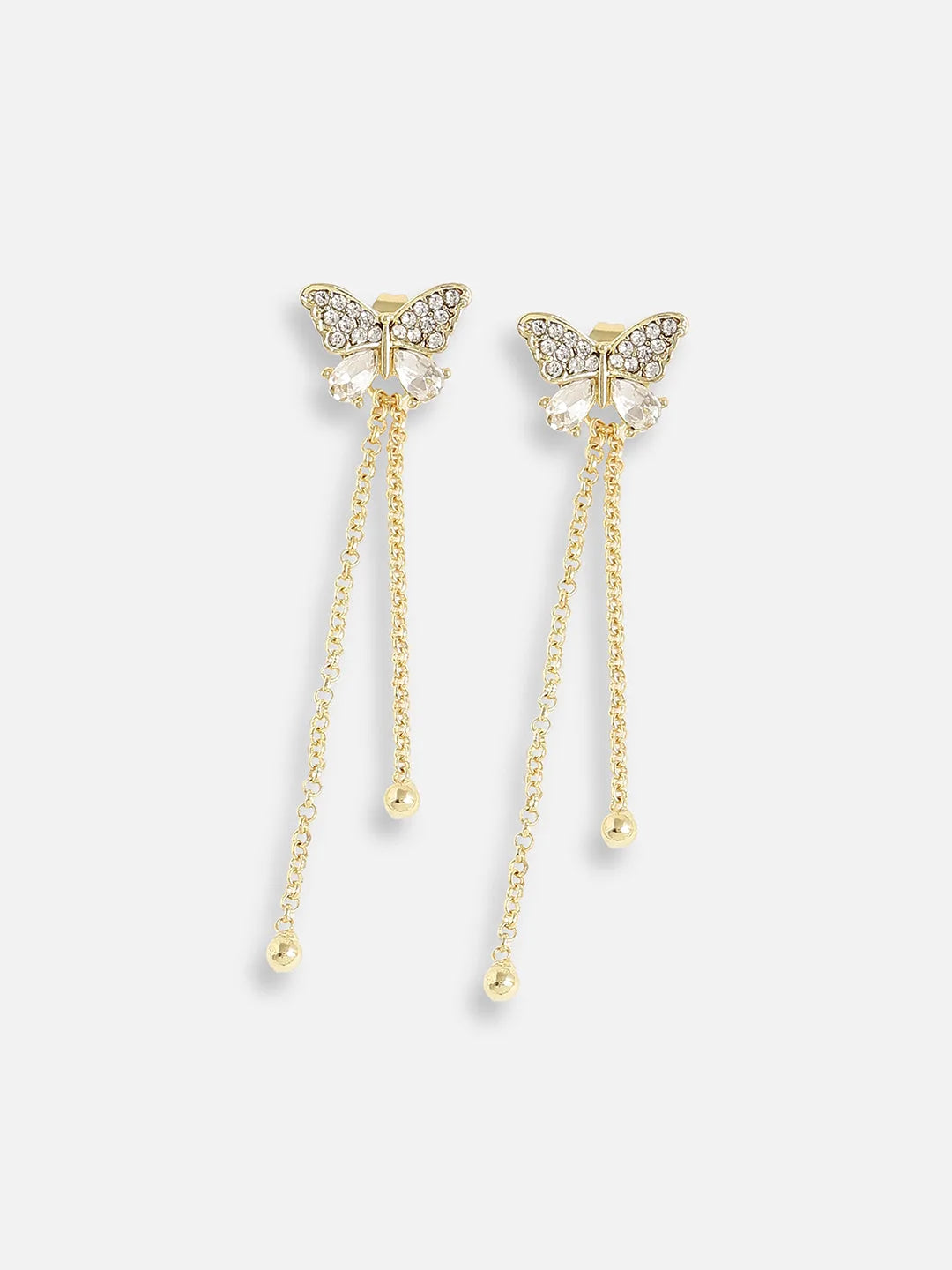 Gold Plated Designer Stone Casual Stud