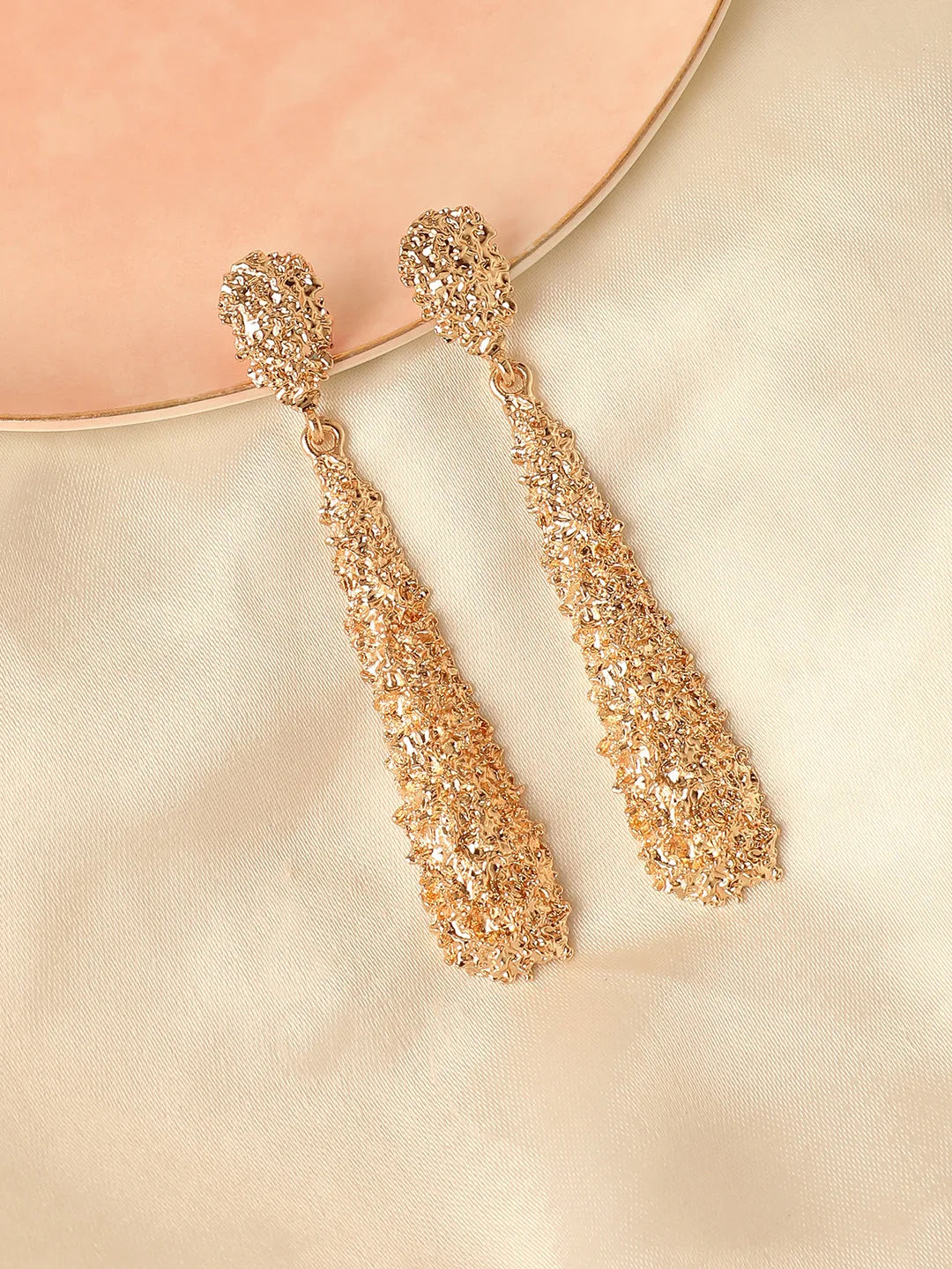 Gold Plated Designer Stone Party Drop Earring