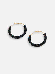 Gold Plated Designer Stone Casual Hoop Earring