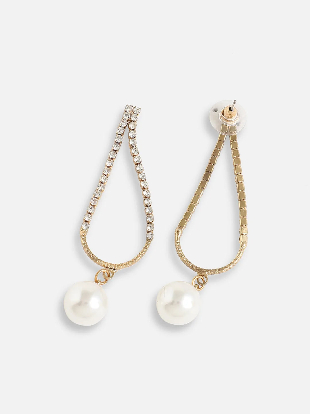 Gold Plated Pearls Party Drop Earring