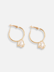 Gold Plated Pearls Casual Drop Earring