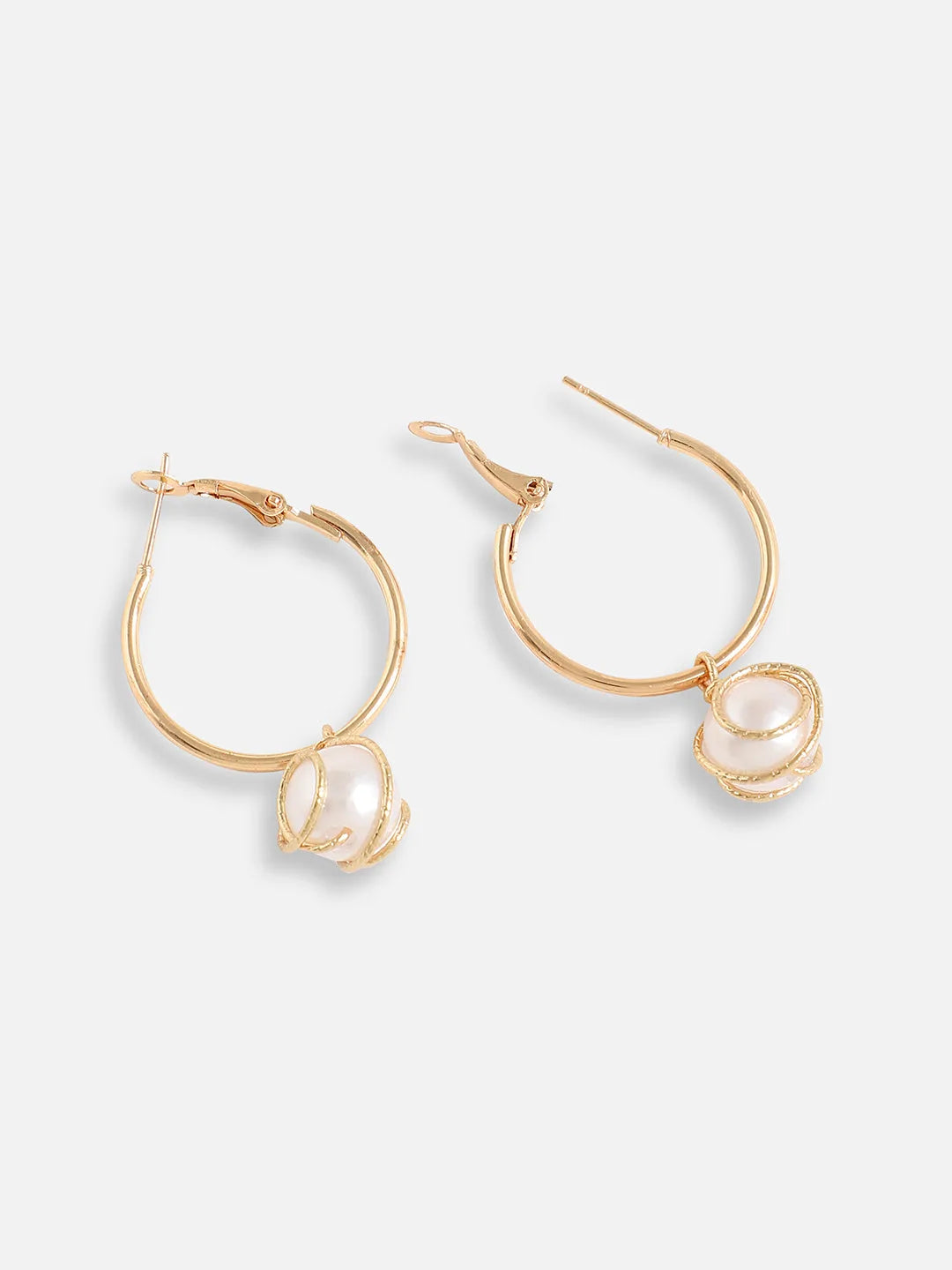 Gold Plated Pearls Casual Drop Earring