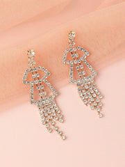 Gold Plated Designer Stone Party Drop Earring