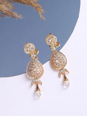 Gold Plated Designer Stone Party Drop Earring