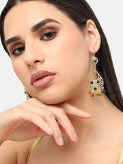 Gold Plated Designer Stone Party Drop Earring