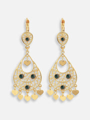 Gold Plated Designer Stone Party Drop Earring