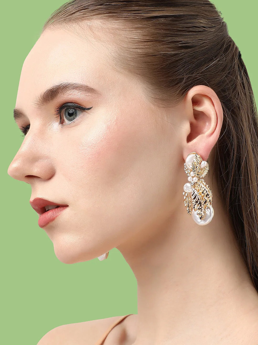 Silver Plated Designer Stone Party Drop Earring