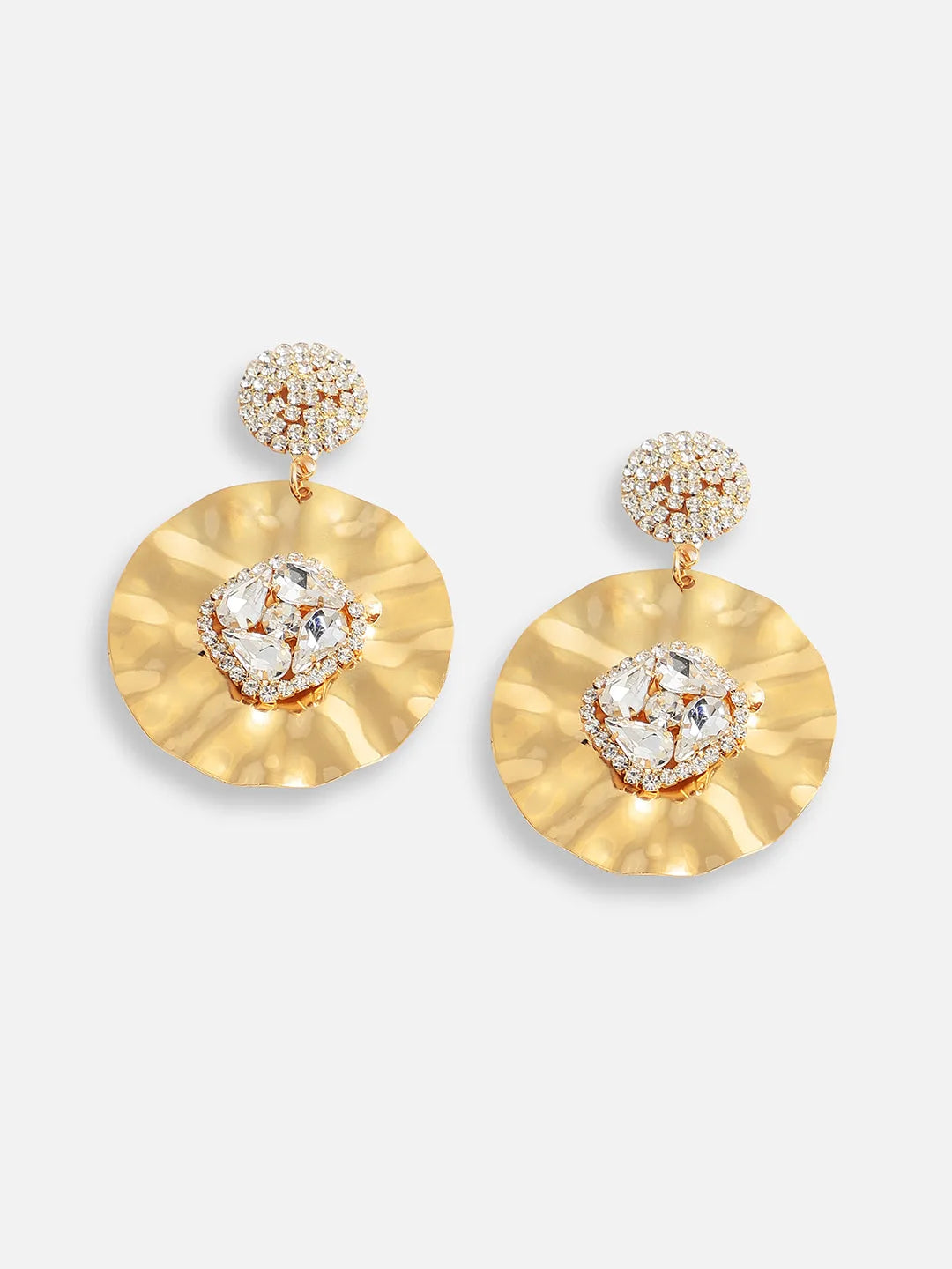 Gold Plated Designer Stone Party Drop Earring