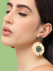 Gold Plated Designer Stone Party Drop Earring