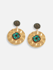 Gold Plated Designer Stone Party Drop Earring