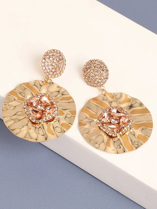 Gold Plated Designer Stone Party Drop Earring