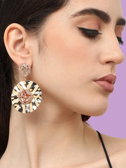 Gold Plated Designer Stone Party Drop Earring