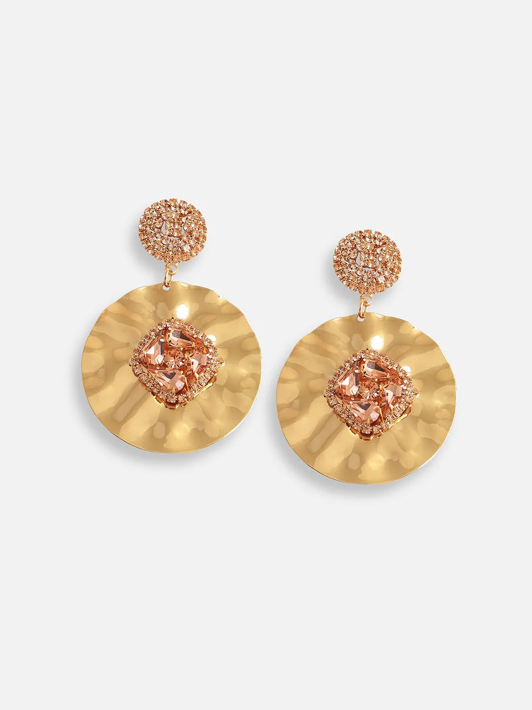 Gold Plated Designer Stone Party Drop Earring